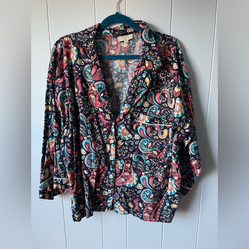 Loft Paisley top with sick design size XXL